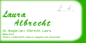 laura albrecht business card